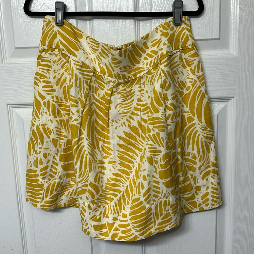 Ann Taylor Loft Tropical Linen Skirt with Pockets